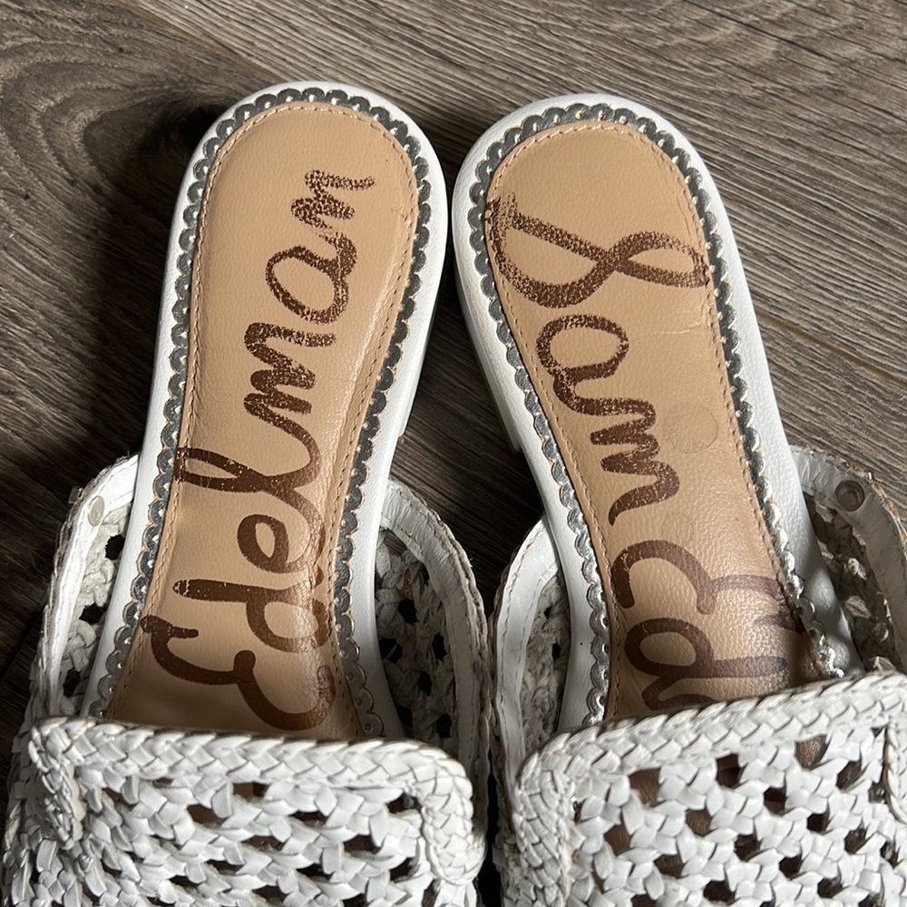 Sam Edelman Clara Woven Mikes Flats White 7.5 - Picture 8 of 8